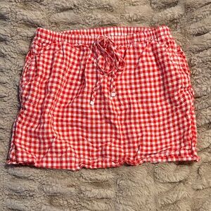 C&C California Red Gingham Mini Skirt